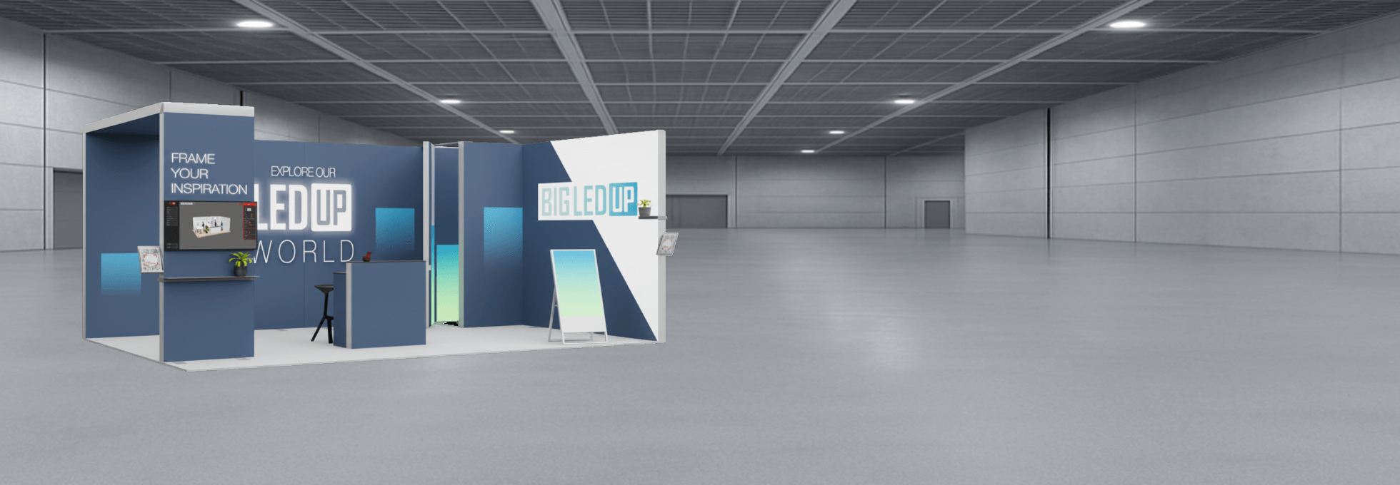 Myboooth LED Messestand Startseite